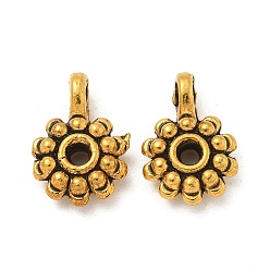 Античное Золото Сплавочные овальные бусины тибетского стиля , без кадмия и без свинца, цветок, античное золото , 12.5x8.5x3 мм, отверстие : 1.5 мм, 1250 шт / 1000 г