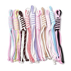 (52) Непрозрачная лаванда Нейлона украшения подвесной шнур, для украшения сумки, разноцветные, 230~240x16~16.5x16~16.5 мм