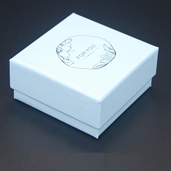 Светло-Голубой Коробки из крафт-бумаги, шкатулки, квадратный, Небесно-голубой, 7.5x7.5x3.5 см