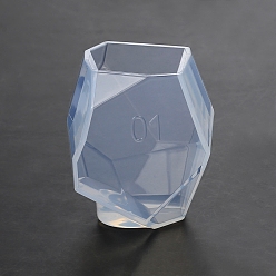 Белый Дым Многогранный камень силиконовые формы для свечей своими руками, изготовление украшений, для изготовления свечей, серый, 58x45x72 мм