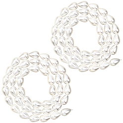 Белый 2 нити полированных жемчужных бусин из ракушек, слеза, белые, 8~9x6~7 мм, отверстие : 0.8 мм, около 40 шт / нитка, 15.7 дюйм (40 см)