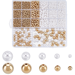 (52) Непрозрачная лаванда Наборы для самостоятельного изготовления круглых бусин из АБС-пластика, имитирующих жемчуг, и пластиковых бусин CCB., разноцветные, 4~12 мм, отверстие : 1.6~2.3 мм