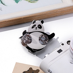 Серый Заколки для волос с когтями из ацетата целлюлозы (смола), панда, аксессуары для волос для женщин и девочек, серые, 72x59 мм