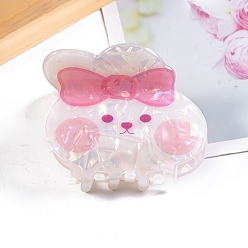 Кролик Милые заколки для волос из ацетата целлюлозы с когтями в виде животных, аксессуары для волос для женщин и девочек, кролик, 50x66x39 мм