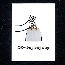 Хрусталь Украшения для сумок из натурального кварцевого кристалла, с бумажными карточками и золотой сумкой, фигурка для украшения дома, энергетический камень рейки для исцеления, 28x25 мм