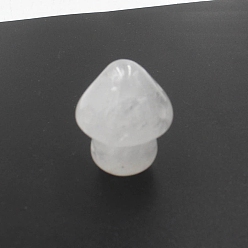 Хрусталь Натуральный кварцевый кристалл резные фигурки статуэтки для домашнего офиса украшение рабочего стола, гриб, 25x30 мм