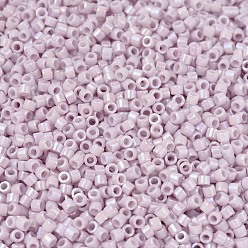 (DB1504) Opaque Pale Rose AB MIYUKI Delica Beads, Cylinder, Japanese Seed Beads, 11/0, (DB1504) Opaque Pale Rose AB, 1.3x1.6mm, Hole: 0.8mm, about 20000pcs/bag, 100g/bag