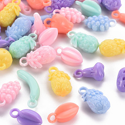 (52) Непрозрачная лаванда Непрозрачные акриловые бусины, фрукты, разноцветные, 19~30x8~16x5~11 мм, отверстие : 3 мм, Около 459 шт / 500 г