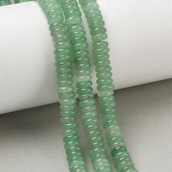 Verdemar Oscuro Teñidos naturales blancas perlas de jade hebras, rondelle lisa, verde mar oscuro, 6.5x2 mm, agujero: 1.1 mm, sobre 167 unidades / cadena, 14.76'' (37.5 cm)