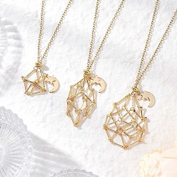 Золотой 3 шт. 3 стили 304 нержавеющая сталь пустой макраме мешочек звезда луна кулон кабель цепь ожерелья, с ползунками, золотые, 17.72~29.41 дюйм (45~74.7 см), 1 шт / стиль