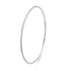 Нержавеющая Сталь Цвет 304 простые браслеты из нержавеющей стали для женщин, кольцо, матовые, цвет нержавеющей стали, 0.2 см, внутренний диаметр: 2-3/8 дюйм (6 см)