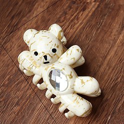 Лимонный шифон Заколки для волос в виде когтей медведя, два тона, аксессуары для волос для женщин девушка, лимонный шифон, 125x60x50 мм