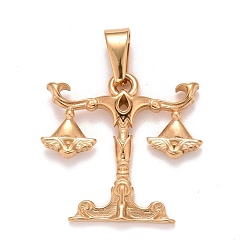 Весы Ионное покрытие (ip) 304 подвески из нержавеющей стали, , знак созвездия / зодиака, Весы, 29.5x30.5x2.1 мм, отверстие : 10x4.5 мм