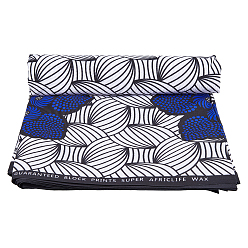 Темно-Синий Полиэфирная ткань с цветочным узором, для украшения костюмов, темно-синий, 115.5x0.02 см, 6 двор/шт.