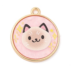 Cat Shape Подвески из сплава , с акриловой, без кадмия, без никеля и без свинца, плоско-круглые, форма кошки, 23x20x2 мм, отверстие : 1.8 мм