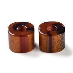 Сиена Европейские бусины из смолы, квадратный, с блеском порошок, цвет охры, 16.5~17x21x21 мм, отверстие : 7 мм