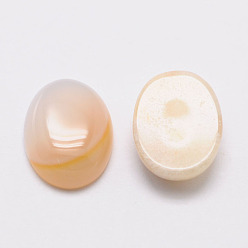 Natural Agate Oval Natural Agate Cabochons, 40x30x7mm