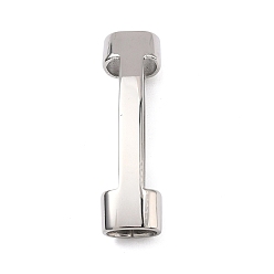 Нержавеющая Сталь Цвет 304 шарики из нержавеющей стальной трубы, полые изогнутые трубки, цвет нержавеющей стали, 43.5x11.5x7 мм, отверстие : 9x5 мм