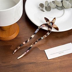 Кокосово-Коричневый Вилки для волос из ацетата целлюлозы, с пластиковой имитацией жемчуга, аксессуары для волос для женщин и девочек, морская звезда, кокосового коричневый, 150 мм