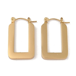 Золотой Ионное покрытие (ip) 201 прямоугольные серьги-кольца из нержавеющей стали, с 304 штифта из нержавеющей стали, золотые, 27.5x3 мм