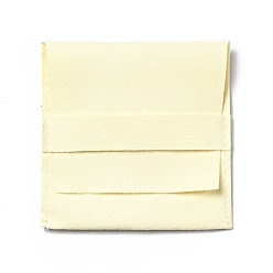 Светлый Золото-желтый Мешочки для украшений из микрофибры, складные подарочные пакеты, для кольца колье серьги браслет ювелирные изделия, квадратный, светлый золотарник желтый, 8x7.8x0.3 см