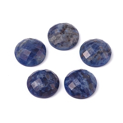 Sodalite Natural Sodalite Cabochons, Half Round, Faceted, 15.5x5.5mm