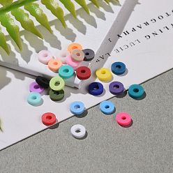 Mixed Color 240G 24 Colors Handmade Polymer Clay Beads, Heishi Beads, for DIY Jewelry Crafts Supplies, Disc/Flat Round, Mixed Color, 4x1mm, Hole: 1mm, 10g/color