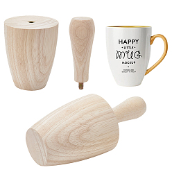 Бланшированный Миндаль Деревянные формы для чашек, чашка наковальня, Инструмент для формирования чашек из фарфоровой керамической глины, бланшированный миндаль, 217.5x99 мм