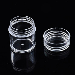 Clear Column Polystyrene Bead Storage Container, for Jewelry Beads Small Accessories, Clear, 2.85x2.5cm, Inner Diameter: 2cm