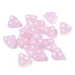 Сливовый Бусины лэмпворк , неровный треугольник, слива, 12.5~14.5x14~14.5x7~8.5 мм, отверстие : 1.6~1.8 мм