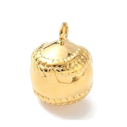 Настоящее золото 18K 304 подвески из нержавеющей стали, талисманы в виде мешка, реальный 18 k позолоченный, 17.5x14x14.5 мм, отверстие : 2.5 мм