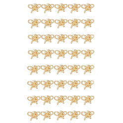 Bowknot Electroplate Zinc Alloy Anti-glare Lapel Pin Backs, Fixed Clothes Pins, Bowknot, 13.5x19.5mm