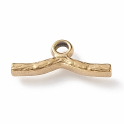 Золотой Ионное покрытие (ip) 304 детали тумблеров из нержавеющей стали, , бар, золотые, 18x6x2 мм, отверстие : 2 мм