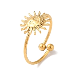 Золотой Ионное покрытие (ip) 304 солнцезащитные кольца из нержавеющей стали для женщин, золотые, 12x12 мм