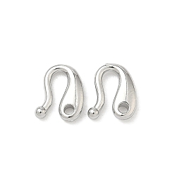 Платина 304 крючки из нержавеющей стали, слеза, платина, 7x6x1.5 мм, отверстие : 1 мм