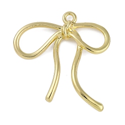 Золотой Подвески из сплава , бантом прелести, золотые, 47.5x42.5x7 мм, отверстие : 3 мм