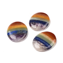 Смешанные камни Массажер натурального смешанного камня, беспокойный камень, овальные, 42~45x33~35x7~8 мм