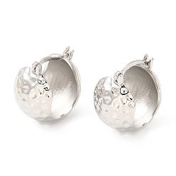 Платина Серьги-кольца из латуни для женщин, без свинца и без кадмия, долговечный, платина, 22x20x15 мм