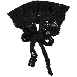 Черный Полиэстеровый трикотажный треугольный платок, для летних путешествий и фотографии, Вязание, повязки, чёрные, 745x360x3.5 мм