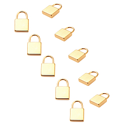 Golden 304 Stainless Steel Pendants, Padlock, Golden, 19x12x4mm, Hole: 7x6mm, 10pcs/box