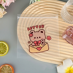 Медведь Печатные пакеты с застежкой-молнией для животных, прямоугольные, медведь, 16x15 см