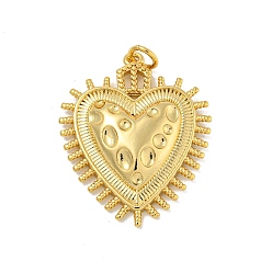 Настоящее золото 18K Латунные подвески, без кадмия и без свинца, сердце прелести, с целью перехода в кольце, реальный 18 k позолоченный, 29x23.5x4.5 мм, отверстие : 3 мм