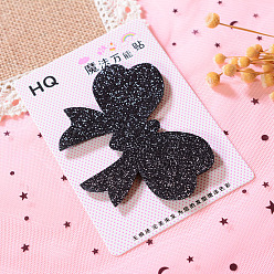 Bowknot Нейлоновые волшебные подушечки для волос, зажим для волос, держатель для бахромы, Bowknot шаблон, 95x50 мм