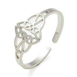 Нержавеющая Сталь Цвет 304 регулируемые открытые кольца из нержавеющей стали, модные украшения для рук, цвет нержавеющей стали, 9 мм, внутренний диаметр: 18.5 мм