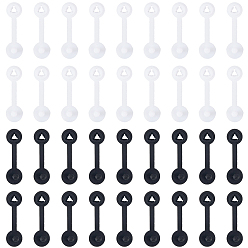 (52) Непрозрачная лаванда 300шт. 2 цвета пластиковые противоугонные пряжки, застежки-пряжки, разноцветные, 31.5x9.5x3.5~7 мм, 150 шт / цвет