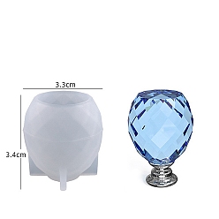 Diamond DIY Silicone Molds, Resin Casting Molds, For UV Resin, Epoxy Resin Jewelry Making, White, Diamond, 33x34mm