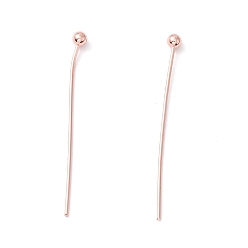 Розовое Золото Контакты латунь шаровой головкой, без кадмия и без свинца, розовое золото , 25.5 мм, Руководитель: 1.8 mm, штифты : 0.5 мм, 24 датчик
