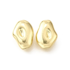 Настоящее золото 18K Латунные бусины, самородки, без свинца и без кадмия, прочное покрытие, реальный 18 k позолоченный, 10x7.5x3.5 мм, отверстие : 1 мм