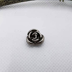 Античное Серебро Заклепки из цинкового сплава в форме розы, полукруглые заклепки, для ремня, одежды, сумочка, кожаная сумка, аксессуары ручной работы своими руками, античное серебро, 11 мм