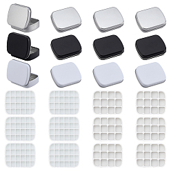 Color mezclado 12caja de hierro con tapa, paleta de aceite de acuarela, 12Paleta de plástico para acuarela y óleo (piezas), Rectángulo, color mezclado, 51x62.5x16 mm